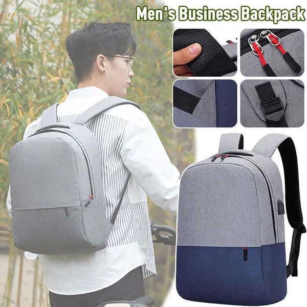 Schultaschen Reiserucksack Männer Business Rucksack Studententasche Große Kapazität Laptop Wasserdicht Mode Männlicher Oxford-Stoffrucksack