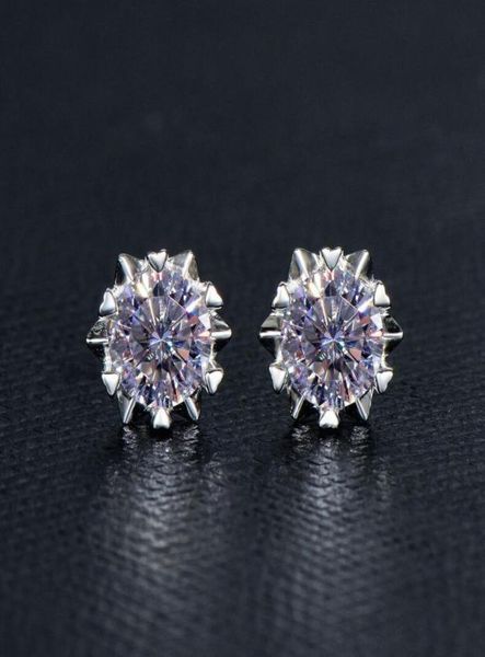 Brinco de diamante de moissanite 2ct de prata esterlina s925, brincos de noivado para casamento feminino, corte excelente, brilhante, hip hop, brithday, gif9097379