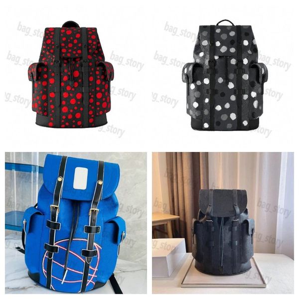 Сумка Cruise 2023 Christopher Backpack X YK с принтом в виде бесконечности в горошек Yayoi Kusama, японская модная походная сумка, большая вместительность для ноутбука Sh237o