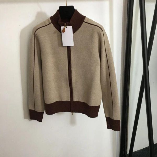 Maglieria da donna Stile donna Autunno Inverno Hang Tag Maglia a maniche lunghe Qualità Moda di lusso Y2k Abbigliamento Marchio di design Donna Top