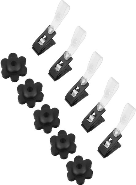 10er-Pack Gartenflaggen-Gummistopper, verstellbarer, winddichter Gartenflaggen-Clip für kleine Stangenständer6594134