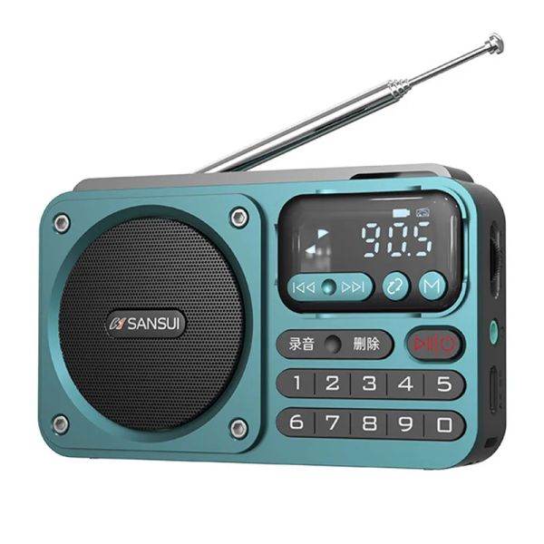 Колонки SanSui F22 Мультимедийное радио Беспроводной Bluetooth-динамик Портативный Hi-Fi-динамик для карт Цифровой музыкальный громкоговоритель Открытый кемпинг