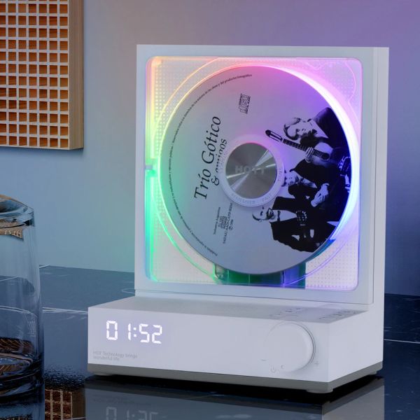 Lautsprecher Retro-HIFI-CD-Player, Zwei-Wege-Bluetooth, RGB, blendender Farblichteffekt, wiederaufladbarer Musik-Player, eingebauter Lautsprecher, TF-Karteneingang