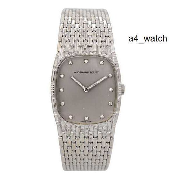 Beliebte Armbanduhren-Kollektion, AP-Uhr, 18-Karat-Platin-Skala mit Diamantbesatz, manuell, mechanisch, modische Damen-Luxusuhr, Schweizer High-End-Uhren