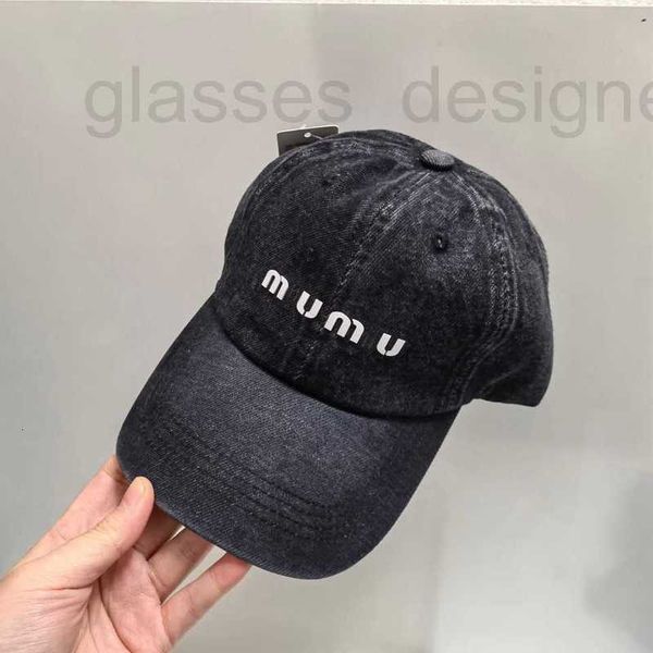 Bola bonés designer miu boné de beisebol mulheres 2023 carta chapéu beanie jeans versátil coreia do sul primavera e verão sol protetor solar homens 47nx