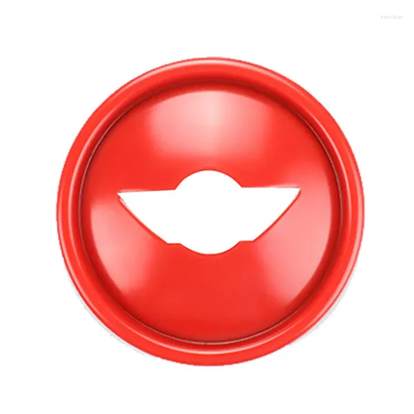 Capas de volante capa logotipo emblema tampa guarnição para mini cooper f série f54 f55 f56 f57 f60 clubman countryman vermelho