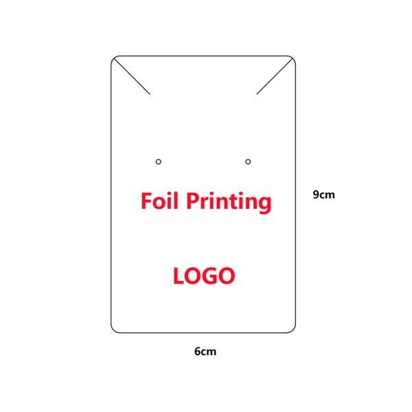Ювелирные изделия 100 шт. печать фольгой персонализированный логотип ожерелье карты серьги дисплей картонные пакеты для малого бизнеса оптовые поставки