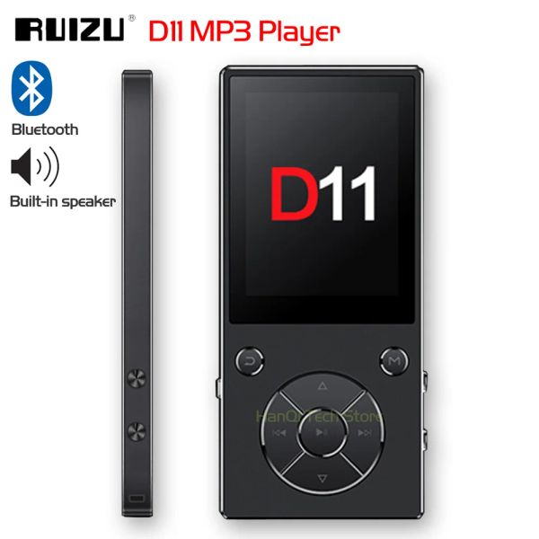 Spieler Original Ruizu D11 Bluetooth Mp3 Player Musik Player 8 GB Metal Music Player mit gebauter Lautsprecher FM Radio Support TF -Karte