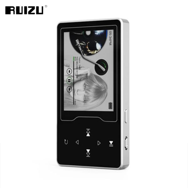 Jogadores RUIZU D08 8GB Metal MP3 Player 2,4 polegadas HD Grande tela colorida HIFI Som sem perdas com alto-falante embutido Rádio FM Ebook Vídeo