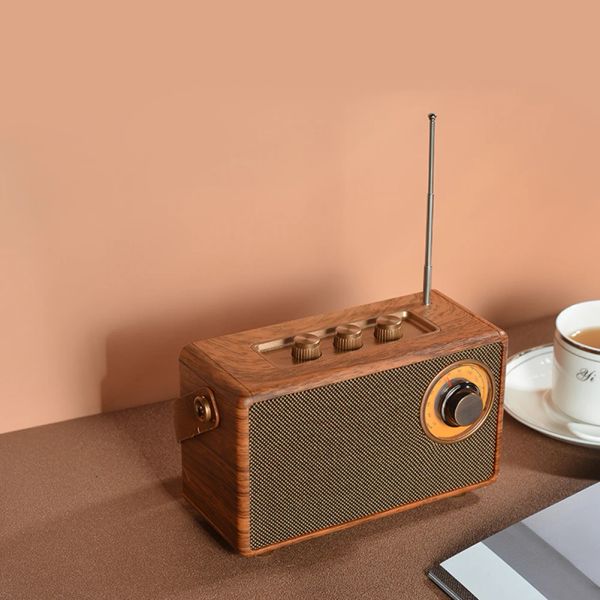 Radio Classic Retry Radio Blutooth Speaker con Crystal Clear Sound FM Music Player Vintage Wireless Speaker Home Office Decor