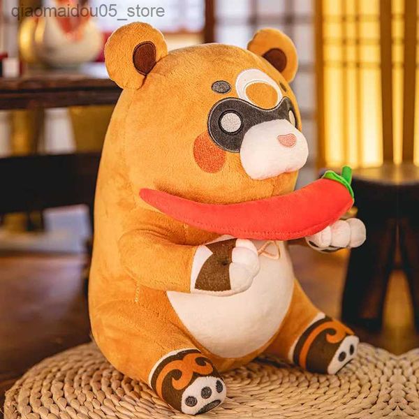 Peluş Bebekler Yeni Anime 30cm Genshin Etki Xiangling Guoba Gouba Peluş Bebek Kawaii Karikatür Rol Yapma Aksesuarları Çocuk Hediye Oyuncakları Q240227