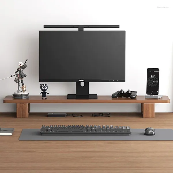 Küchenaufbewahrung, niedrige Tische, erhöhtes Regal, Computertisch, Massivholz-Bildschirmständer, Desktop-Halterung