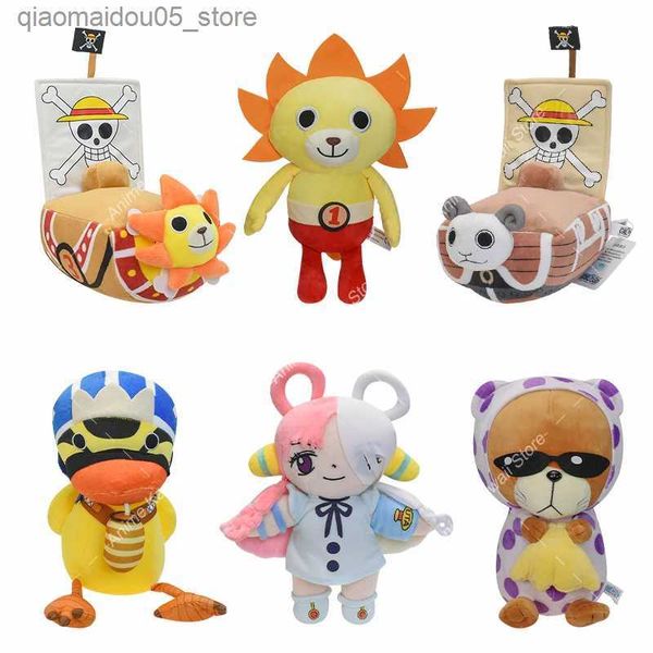 Bonecos de pelúcia Novo personagem de anime integrado de 30 cm Brinquedo de pelúcia Kawaii Luffy Chopper Ace Uta Karoo Happy Thousand Sunshine Bonecos de pelúcia fofos para crianças Q240227