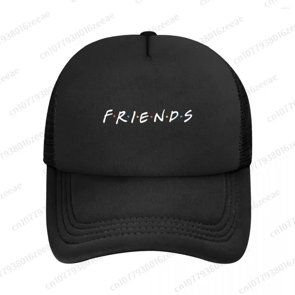 Berets Friends Logo Boné de beisebol Mulheres Homens Moda Caminhadas Chapéu Esporte Respirável Chapéus de Golfe