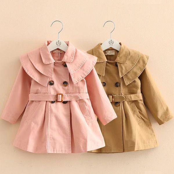 Xiaolu Cat детское пальто весенне-осеннего сезона, новинка 2023 года, хлопковая ветровка принцессы для девочек, корейское издание, верхняя одежда для малышей