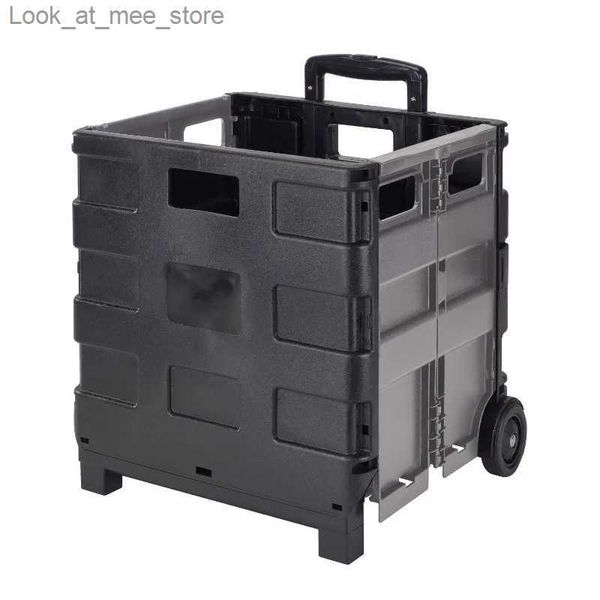 I carrelli della spesa semplificano il carrello multiuso pieghevole Tote Go Carrello della spesa portatile nero Q240227