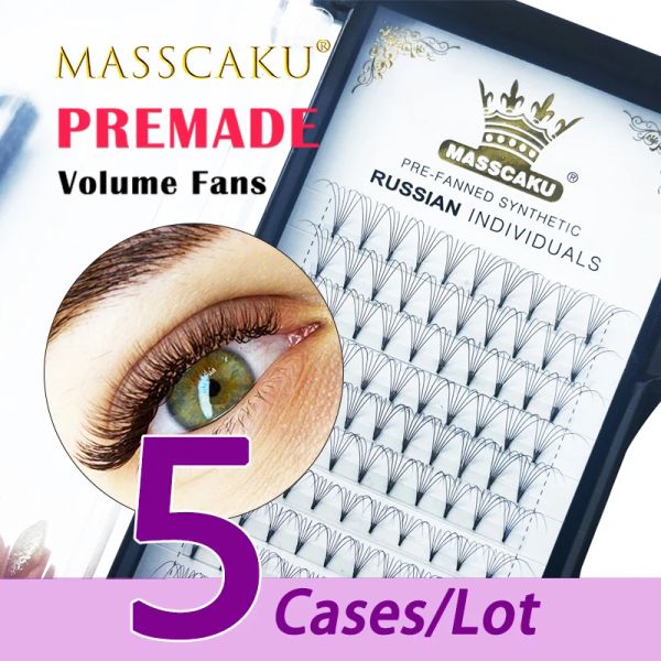 Os cílios 5Cases/lote vendem lindos 816mm Mix Com comprimento de vison Faux Mink Fluffy Sylehes Fornecedor C/D Curl Falso Casos de cílio sintético coreano