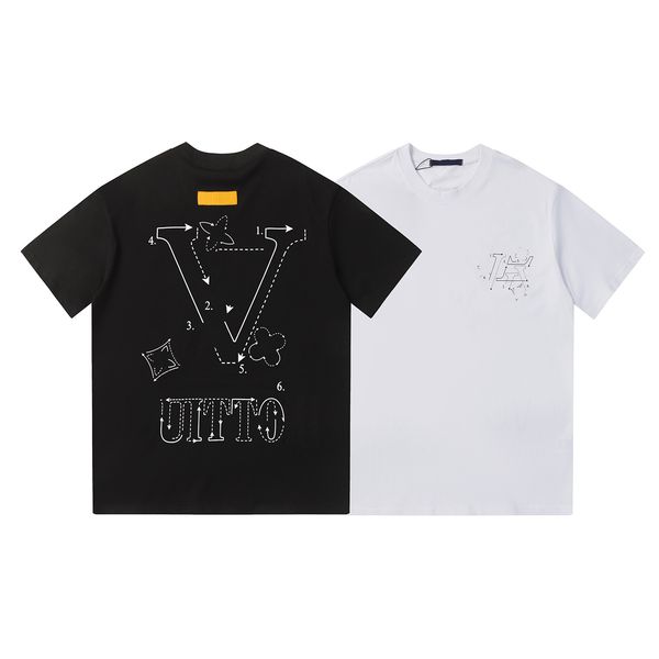 Мужские футболки дизайнерские модные футболки молодые мужские хлопковые с коротким рукавом летние персонализированные приталенные универсальные удобные черно-белые футболки азиатский размер M-2XL