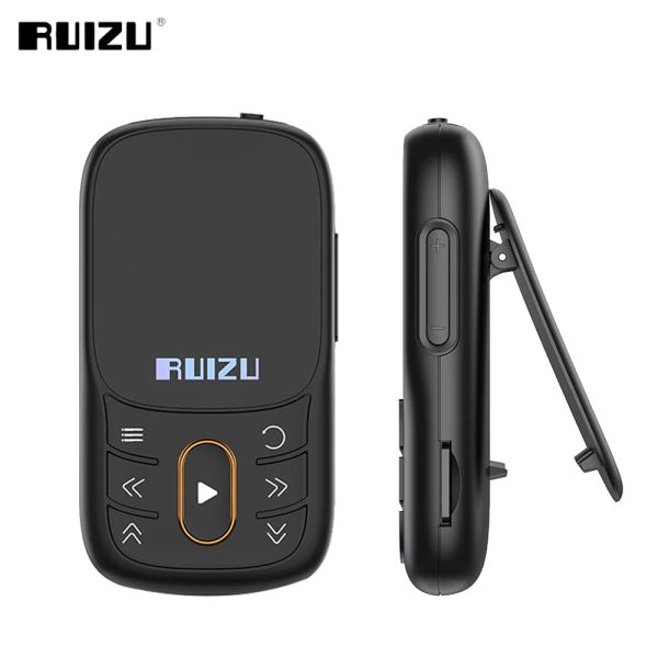 Spieler Ruizu X68 Sport MP3 Player mit Bluetooth Lustless Clip Music Player unterstützt FM -Radioaufnahme Video eBook Schrittzähler TF -Karte