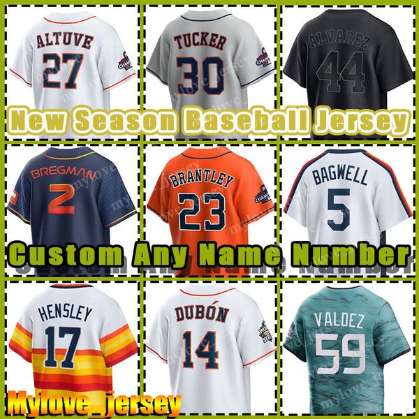 27 Jose Altuve 2 Alex Bregman Maglie da baseball Yordan Alvarez Astros Kyle Tucker Jake Meyers Houston Nolan Ryan Jeff Bagwell Craig Biggio Jeremy Pena Luis Garcia Diaz