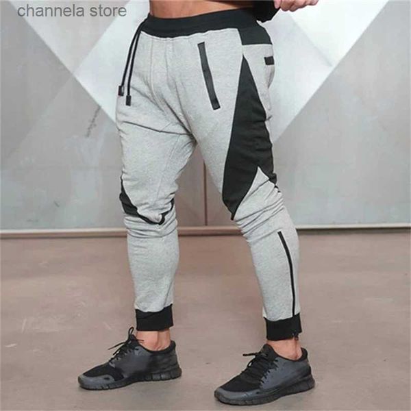 Calças masculinas Calças Esportivas Homens Algodão Fitness Trackpants Correndo Calças Jogging Homens Quick Dry Patch Gym Sweatpants Calças de Treino Corredores Masculinos T240227