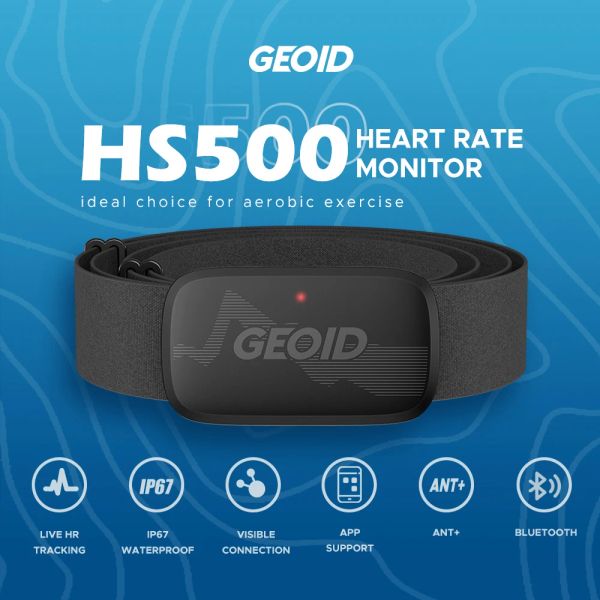 Attrezzatura GEOID Sensore di frequenza cardiaca Fascia toracica ANT+ Bluetooth Cintura cardiofrequenzimetro compatibile Magene Cycling Computer