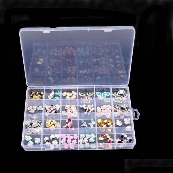 Aufbewahrungsboxen Bins Neueste Kunststoff 24 Slots Einstellbare Schmuck Aufbewahrungsbox Fall Handwerk Organizer Perlen So Kleinigkeiten Container Drop Deli Dhk8N