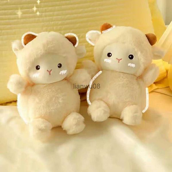 Bonecas de pelúcia 1 pc 23cm super fofas ovelhas bonecas de pelúcia kawaii pele de coelho alpaca brinquedos de pelúcia travesseiro de animal macio aniversário festa de casamento jogar brinquedosl2403