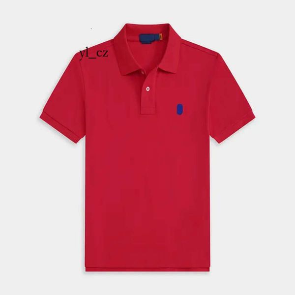 Ralphs Laurence Camiseta Designer Camisa Homens Ralphs Laurence Polo T-shirt Top Quality Marca Masculina Pony Bordado Polo Camisas Mens Camisas de Negócios Em Pé 6925