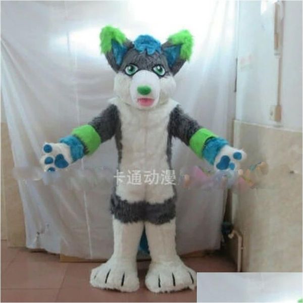 Mascote raposa cão traje ternos jogo de festa vestido roupas anúncio entrega gota trajes dhlua