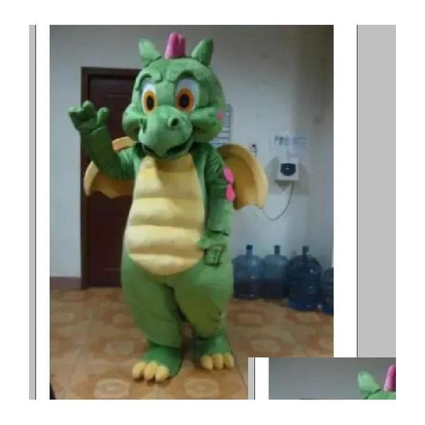 Mascotte Halloween Green Dinosaur Costumi Personaggio dei cartoni animati Adt Donna Uomo Abito Carnevale Unisex Adts Drop Delivery Apparel Dhvg1