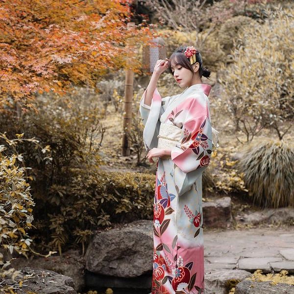 Etnik Giyim Japon Akşam Yemeği Cosplay Elbise Kimono ve Rüzgar Yukata Vintage Pografi Seyahat