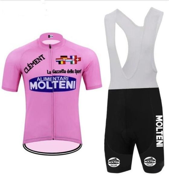 MOLTENI Pink Pro Team Radtrikot Langarm Ciclismo Maillot ctricota ciclismo para hombre larga Jersey MTB Kleidung 20207354101