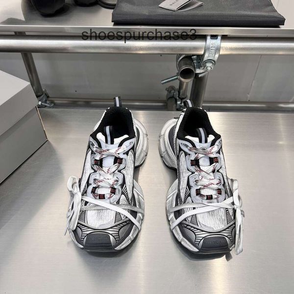 Designer Balencigs Fashion Casual Shoes Roller Skates 2024 Top Edition Neue Paris 3x1 Dad Schuhe Dicke Sohle Schnüren -Sport -Herren Damenlosen alten Paar Schuhe 126k