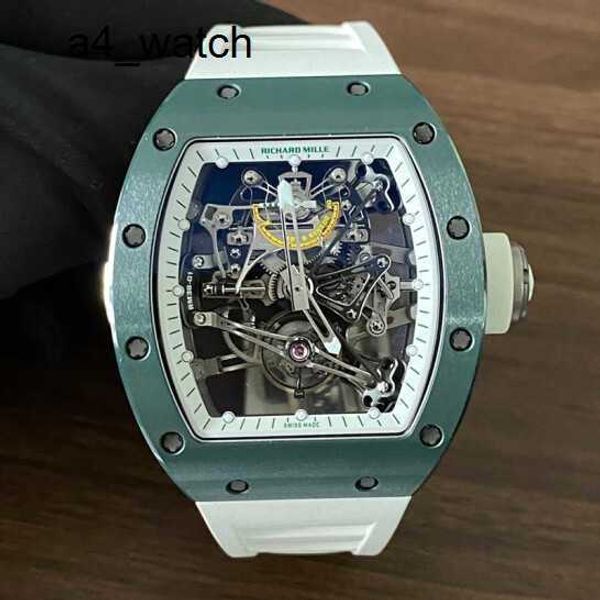 Orologio da polso di fascia alta Orologio da polso per il tempo libero Orologio RM Serie RM38-01 42,7 mm Manuale Raro ceramica verde scuro Rm3801 Tourbillon Limited