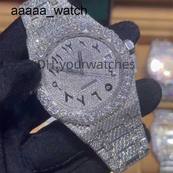 Diamanten Ap Bewegung Luxus Herrenuhren Uhr für Männer Iced Out Moissanit Armbanduhr Mechanische Automatik Designer Hohe Qualität Montre T8