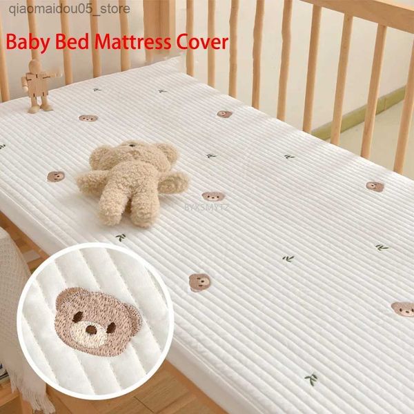 Set di biancheria da letto Lenzuolo in cotone di prima qualità per neonato biancheria da letto per bambini in cartone animato copriletto in rilievo asilo per bambini pranzo resto copriletto materasso Q240228