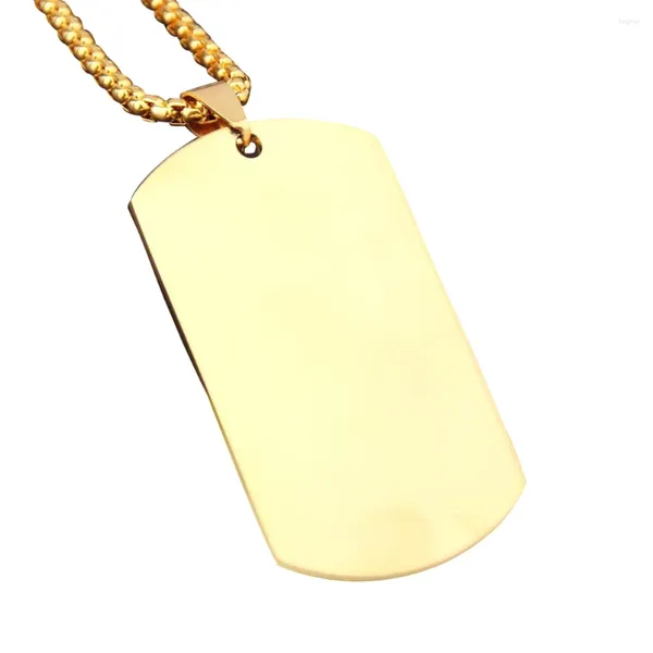 Collari per cani Collana con ciondolo in acciaio inossidabile Collana con ciondolo in bianco che timbra pendenti per gioielli con bracciale fai da te ()