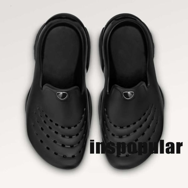 Designer Slides Shark Clog Flat Luxury Sandálias Casal Chinelos Sapatos Casuais Para Mulheres Homens Preto Marinho Branco Verão Praia Confortável Moda Tamanho EUR 35-45