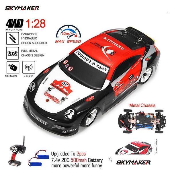 Elektro/Rc Auto Elektro Rc Wltoys K969 1 28 4Wd 2 4G Fernbedienung Legierung Drift Racing High Speed 30Km H Off Road Rallye Fahrzeug Spielzeug Dhmj0