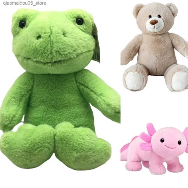 Bonecos de pelúcia construir um urso sapo brinquedo de pelúcia construir um urso axolotl oficina de pelúcia sapo macio brinquedo sapos travesseiro de pelúcia abraço construir-um-urso BAB boneca Q240227