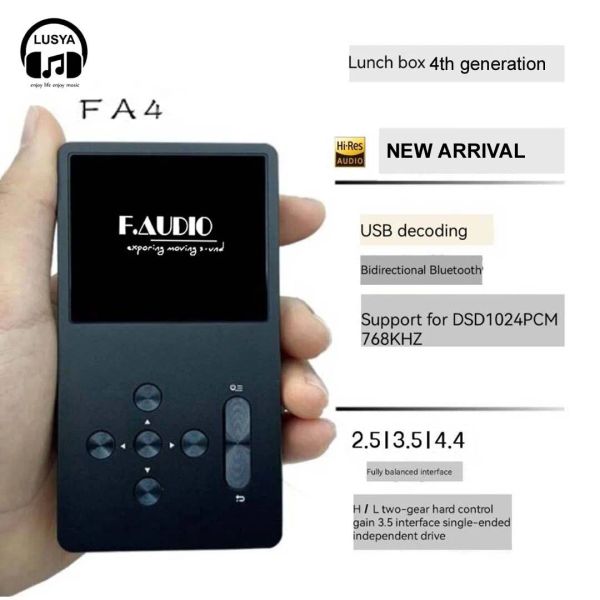 Jogadores Lusyahifi mais recente f.audio fa4 hifi dsd lossless usb dac decodificação bluetooth twoway dual es9038q2m saída balanceada mp3 player