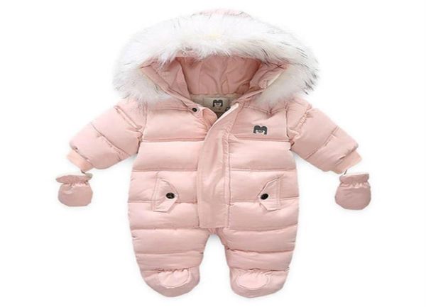 2020 vestiti invernali per bambini con pelliccia con cappuccio neonato caldo pile stamina tuta da neve per bambini ragazza ragazzo abbigliamento da neve capispalla214U1123346