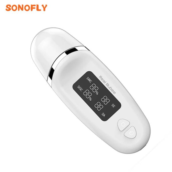 Analisador SONOFLY LCD Digital Detector de Pele Facial Monitor Tester Viajando Beleza Umidade Temperatura Agente Fluorescente Detecção A4