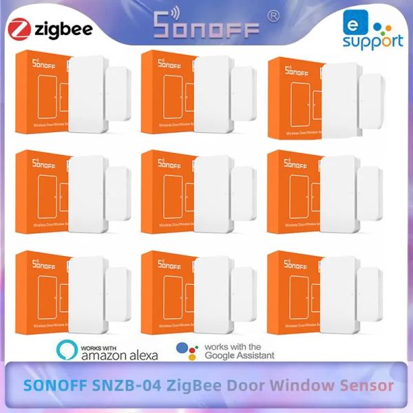 Steuern Sie 1/20 Stück SONOFF SNZB04 ZigBee Tür-Fenster-Sensor Smart Home Security System Detector Arbeit mit EWelink App Alexa Google Home
