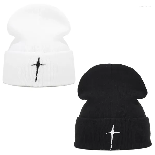 Berets Damen Winter-Strickmütze für Herren, Herbst, warm, gehäkelt, Skullies