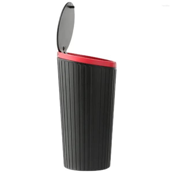 Accessori interni Bidone della spazzatura per auto Portabicchieri per secchio della spazzatura per mini scatola di immagazzinaggio portatile in plastica