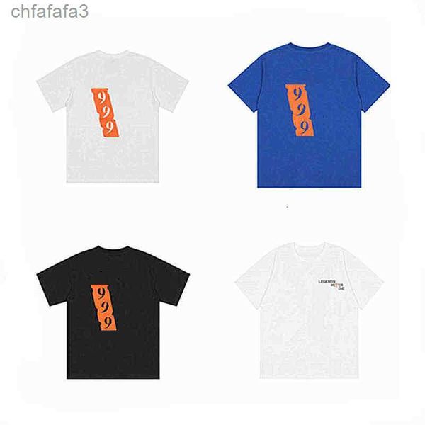 Camiseta Vlones Designer Life Hip Hop Laranja 999 Impressão Camisetas Miami Pop Guerrilla Shop Limited Camisa Mens Backing BUVX