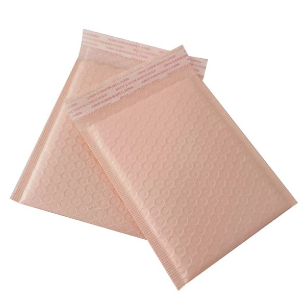 Quadro negro 50pcs bolha mailers nude rosa poli bolha mailer auto selo envelopes acolchoados sacos de presente embalagem sacos de envelope para livro e presente