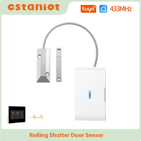 Detektor Drahtloser Rolltor-Sensor Garagentore Magnetdetektor Verdickungsschalter Diebstahlsicherung 433 MHz Hausalarmsystem